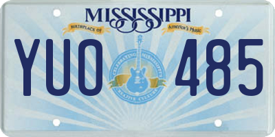 MS license plate YUO485
