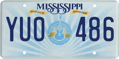 MS license plate YUO486