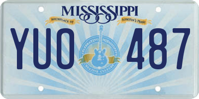 MS license plate YUO487