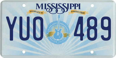 MS license plate YUO489