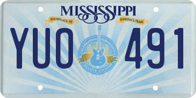 MS license plate YUO491