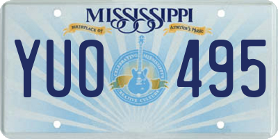 MS license plate YUO495