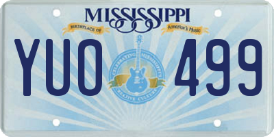 MS license plate YUO499