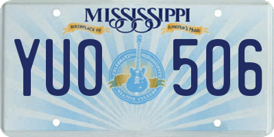 MS license plate YUO506