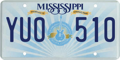 MS license plate YUO510