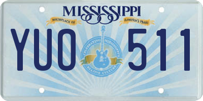 MS license plate YUO511