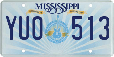 MS license plate YUO513