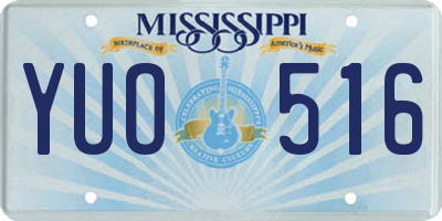 MS license plate YUO516