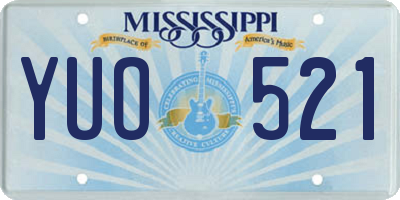 MS license plate YUO521