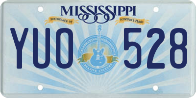 MS license plate YUO528