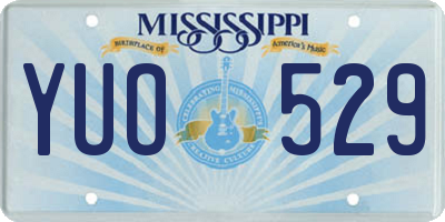 MS license plate YUO529