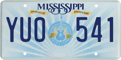 MS license plate YUO541