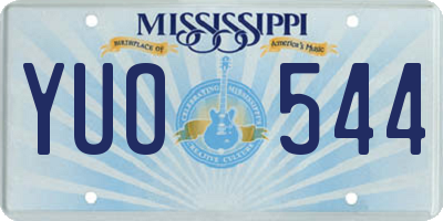 MS license plate YUO544
