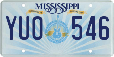 MS license plate YUO546