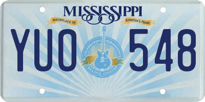 MS license plate YUO548