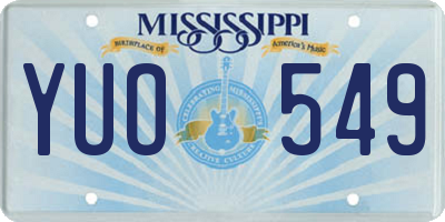 MS license plate YUO549