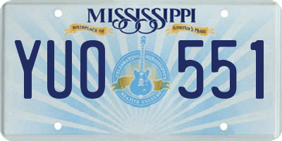 MS license plate YUO551