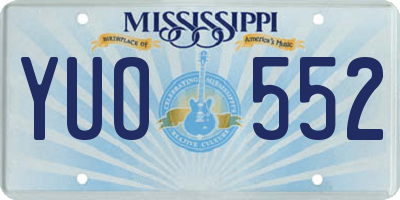MS license plate YUO552