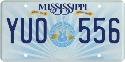 MS license plate YUO556