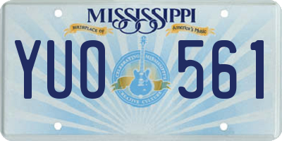 MS license plate YUO561