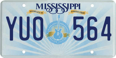 MS license plate YUO564