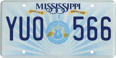MS license plate YUO566