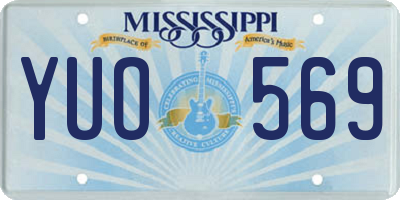 MS license plate YUO569