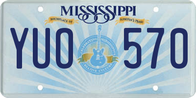 MS license plate YUO570