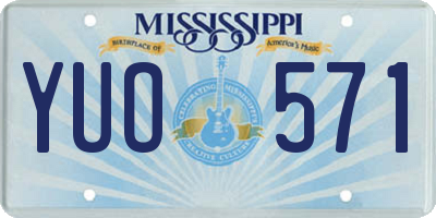 MS license plate YUO571
