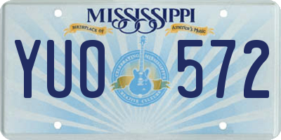 MS license plate YUO572