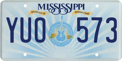 MS license plate YUO573