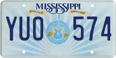 MS license plate YUO574