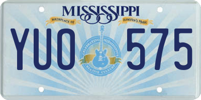 MS license plate YUO575