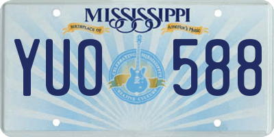 MS license plate YUO588