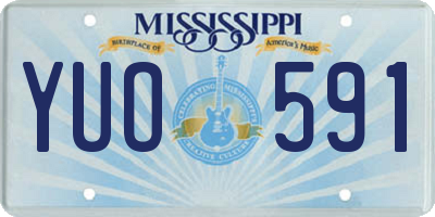 MS license plate YUO591