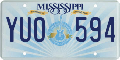 MS license plate YUO594