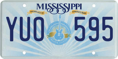 MS license plate YUO595