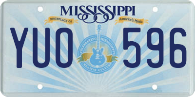 MS license plate YUO596