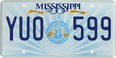 MS license plate YUO599