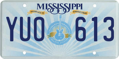 MS license plate YUO613