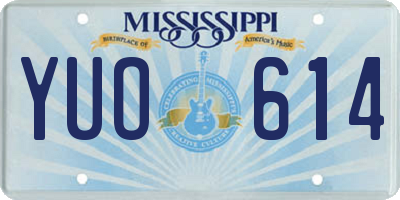 MS license plate YUO614