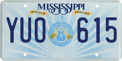 MS license plate YUO615