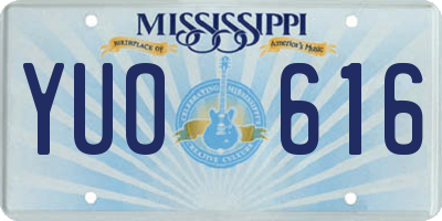 MS license plate YUO616