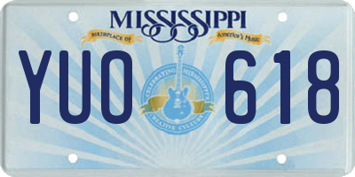 MS license plate YUO618