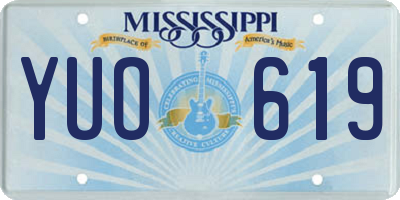 MS license plate YUO619