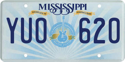 MS license plate YUO620