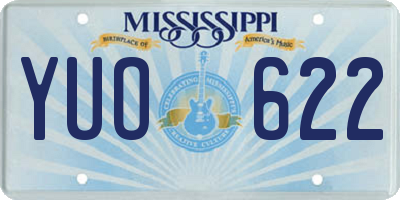 MS license plate YUO622