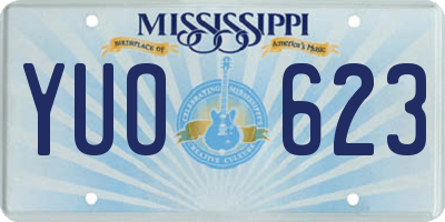 MS license plate YUO623