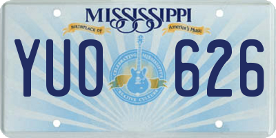 MS license plate YUO626