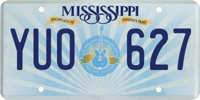 MS license plate YUO627